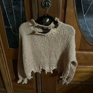 Honey Bum distressed sweater